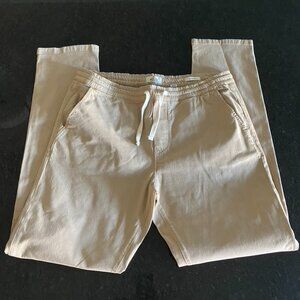 Marine Layer Men's Saturday Twill Pant Khaki Slim Fit Size L